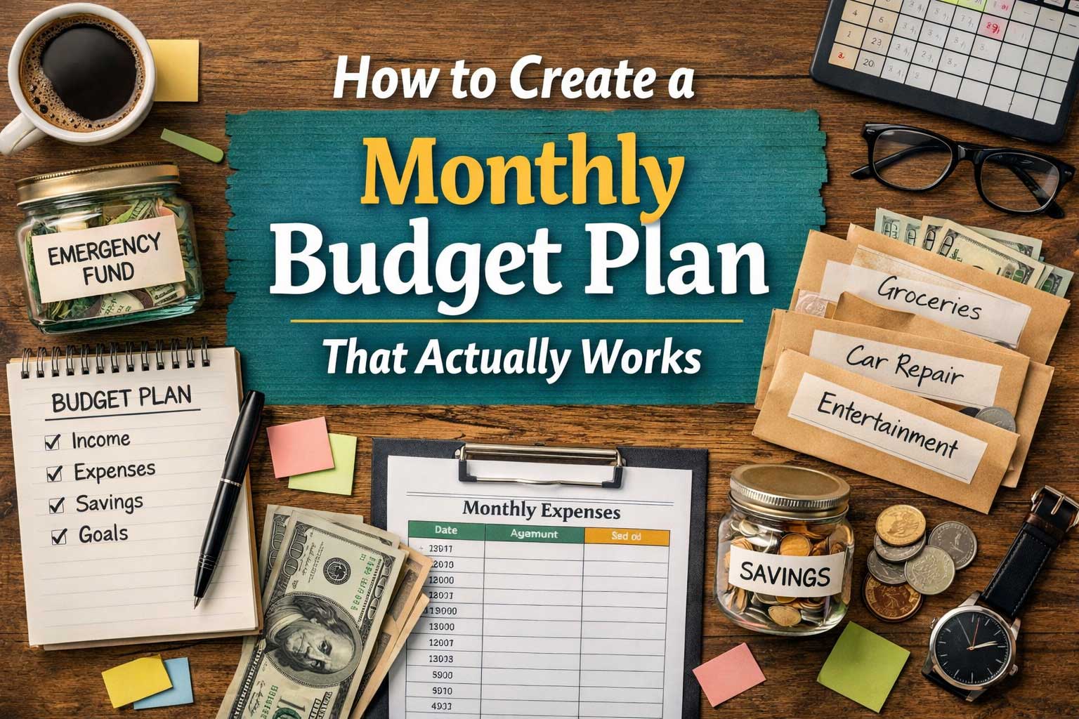 How to Create a Monthly Budget Plan That Actually Works (Step-by-Step)