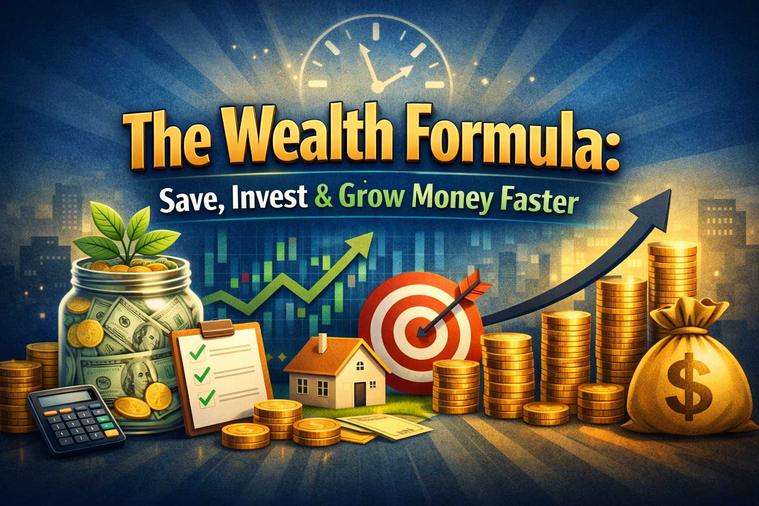 The Wealth Formula: Save, Invest, and Grow Money Faster Over Time (Step-by-Step System)