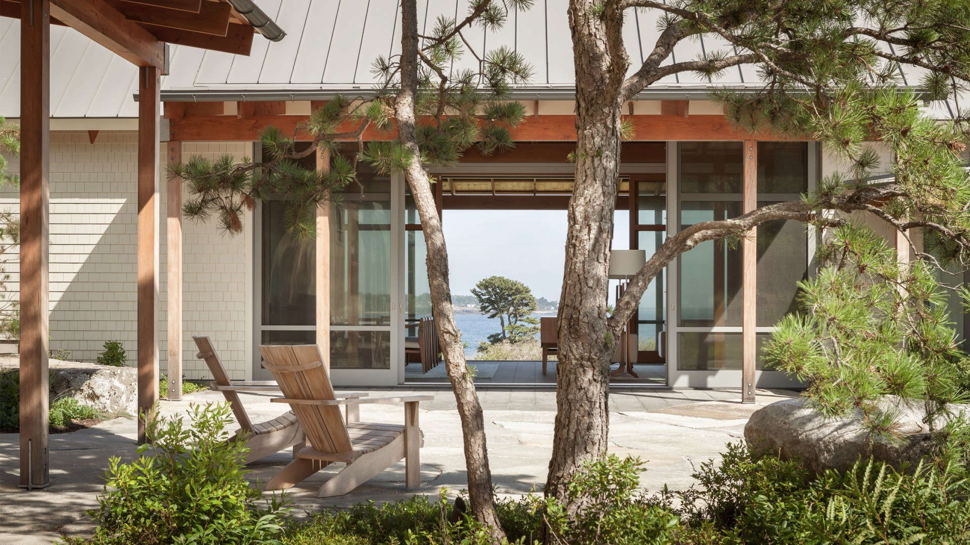 Panorama Go to: The Final Indoor-Outside Home on 36 Acres in Coastal Maine